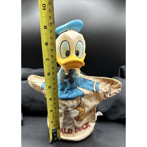 1950's Vintage Donald Duck Hand Puppet Walt Disney Production Japan Excellent 5M - Picture 11 of 14